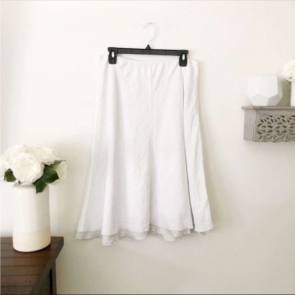 Eileen Fisher 100% Irish linen A-line skirt small (fits like extra small)